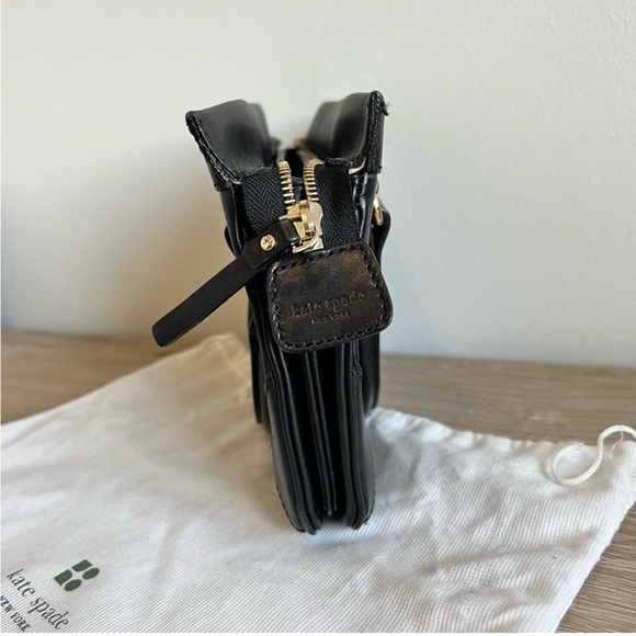 Kate Spade Black Satchel with Gold Accents - Picture 7 of 11